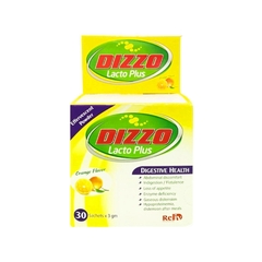 Dizzo Lacto Plus hỗ trợ giảm đầy hơi, khó tiêu (hộp 30 gói x 3g)