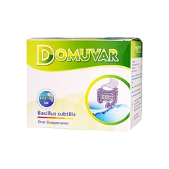 Hỗn dịch uống men vi sinh Domuvar điều trị rối loạn tiêu hóa (hộp 4 vỉ x 5 ống)