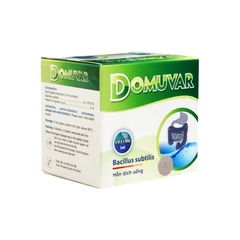 Hỗn dịch uống men vi sinh Domuvar điều trị rối loạn tiêu hóa (hộp 4 vỉ x 5 ống)