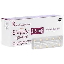 Thuốc Eliquis 2.5mg phòng ngừa biến cố thuyên tắc huyết khối tĩnh mạch (hộp 2 vỉ x 10 viên)