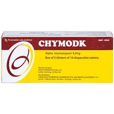 Thuốc Chymodk 4.2mg điều trị phù nề sau chấn thương, phẫu thuật, bỏng (hộp 2 vỉ x 10 viên)