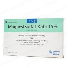 Dung dịch tiêm Magnesi Sulfat Kabi 15% điều trị điều trị ngừng tim do xoắn đỉnh (hộp 50 ống x10ml)