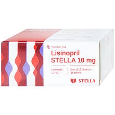 Thuốc Lisinopril Stella 10mg điều trị tăng huyết áp, suy tim (hộp 10 vỉ x 10 viên)