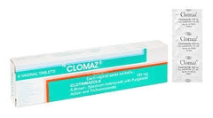Viên đặt âm đạo Clomaz 100mg điều trị nấm (hộp 1 vỉ x 6 viên)