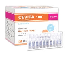 Thuốc Cevita 100 điều trị bệnh Scorbut và các chứng xuất huyết do thiếu vitamin C (hộp 10 vỉ x 10 ống x 2ml)