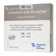 Thuốc tiêm Gentamicin Kabi 80 mg/2ml điều trị các bệnh nhiễm khuẩn (hộp 50 ống x 2ml)