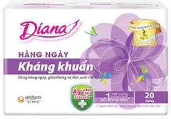 Băng vệ sinh Diana Hàng Hgày Kháng Khuẩn (gói 20 miếng)