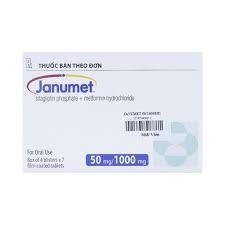 Thuốc Janumet 50mg/1000mg điều trị đái tháo đường tuýp 2 (hộp 8 vỉ x 7 viên)