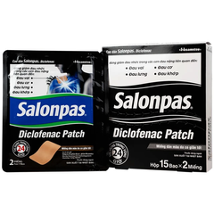 Cao dán Salonpas Diclofenac Patch giảm đau, kháng viêm (hộp 15 gói x 2 miếng)