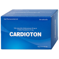 Thuốc Cardioton điều trị hỗ trợ thiểu năng tuần hoàn, tăng huyết áp, thiếu máu cơ tim (hộp 6 vỉ x 10 viên)