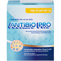 Men vi sinh Antibio Pro bổ sung lợi khuẩn lactobacillus, hỗ trợ đường ruột khỏe mạnh (hộp 20 gói x 1g)