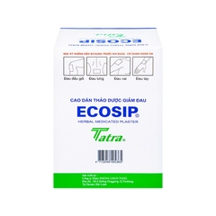 Cao dán thảo dược Ecosip giảm đau vai, đau cơ (hộp 20 gói x 5 miếng)