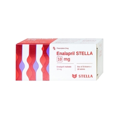 Thuốc Enalapril Stella 10mg điều trị tăng huyết áp, suy tim (hộp 3 vỉ x 10 viên)