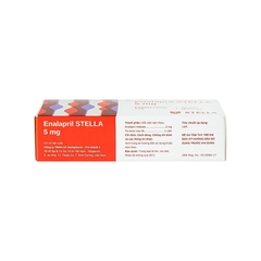 Thuốc Enalapril Stella 5mg điều trị tăng huyết áp, suy tim (hộp 3 vỉ x 10 viên)
