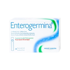 Hỗn dịch uống men vi sinh Enterogermina 2 tỷ/5ml điều trị rối loạn tiêu hóa (hộp 2 vỉ x 10 ống)