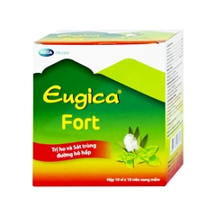 Thuốc Eugica Fort điều trị các chứng ho, đau họng, sổ mũi (hộp 10 vỉ x 10 viên)