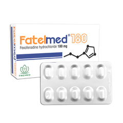 Thuốc Fatelmed 180 điều trị viêm mũi dị ứng, mày đay (hộp 3 vỉ x 10 viên)