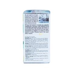 Viên uống Fine Ginko Plus hỗ trợ tăng cường chức năng não bộ (hộp 1 chai x  400  viên)