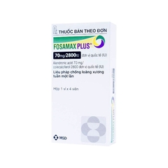 Thuốc Fosamax Plus 70mg/2800IU điều trị loãng xương (hộp 1 vỉ x 4 viên)