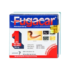 Thuốc Fugacar hương trái cây điều trị giun đường ruột (hộp 1 viên)