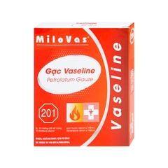 Gạc tiệt trùng Vaseline Petrolatum Gauz cấp ẩm cho vết thương (hộp 10 miếng)