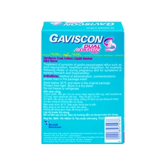 Hỗn dịch Gaviscon Dual Action điều trị trào ngược dạ dày, thực quản (hộp 24 gói x 10ml)