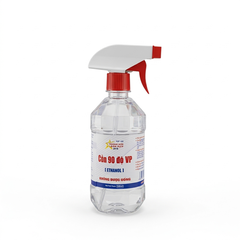 Cồn 90 độ Vĩnh Phúc diệt vi khuẩn, sát trùng dụng cụ y tế có vòi xịt (chai 500ml)