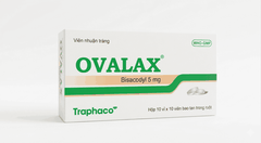 Viên nhuận tràng Ovalax 5mg điều trị táo bón, làm sạch ruột (hộp 10 vỉ x 10 viên)