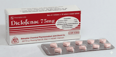 Thuốc Diclofenac 75mg Mekophar kháng viêm và điều trị triệu chứng viêm khớp (hộp 10 vỉ x 10 viên)