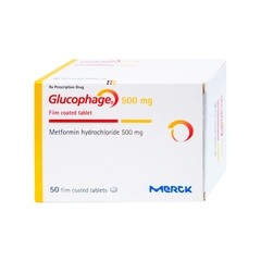 Thuốc Glucophage 500mg điều trị đái tháo đường tuýp 2 (hộp 5 vỉ x 10 viên)