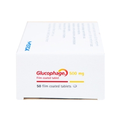 Thuốc Glucophage 500mg điều trị đái tháo đường tuýp 2 (hộp 5 vỉ x 10 viên)