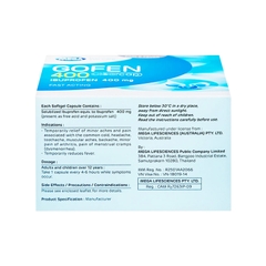 Thuốc Gofen 400mg Clearcap giảm đau, hạ sốt (hộp 5 vỉ x 10 viên)