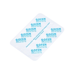 Thuốc Gofen 400mg Clearcap giảm đau, hạ sốt (hộp 5 vỉ x 10 viên)
