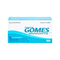 Thuốc Gomes 16mg kháng viêm, điều trị viêm khớp dạng thấp (hộp 3 vỉ x 10 viên)