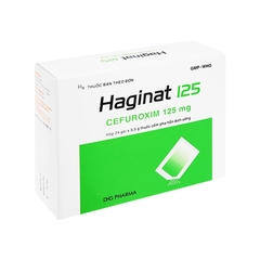 Thuốc cốm Haginat 125mg điều trị nhiễm khuẩn (hộp 24 gói x 3.5g)