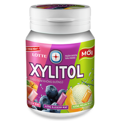 Kẹo Gum Xylitol Không Đường Vị Trái Cây Hỗn Hợp (hũ x 55,1g)