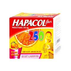 Thuốc bột sủi Hapacol 250 giảm đau, hạ sốt (hộp 24 gói 1.5g)