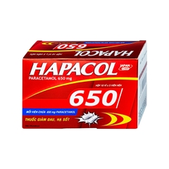 Thuốc Hapacol 650 giảm đau, hạ sốt (hộp 10 vỉ x 5 viên)