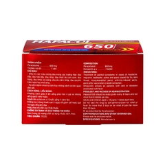 Thuốc Hapacol 650 giảm đau, hạ sốt (hộp 10 vỉ x 5 viên)