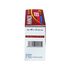 Thuốc Hapacol 650 giảm đau, hạ sốt (hộp 10 vỉ x 5 viên)