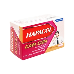 Thuốc Hapacol cảm cúm điều trị sốt, cảm, sung huyết mũi (hộp 10 vỉ x 10 viên)
