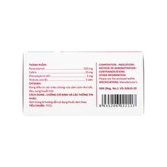 Thuốc Hapacol cảm cúm điều trị sốt, cảm, sung huyết mũi (hộp 10 vỉ x 10 viên)