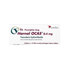 Thuốc Harnal Ocas 0.4mg điều trị hội chứng tăng sản lành tính ở tuyến tiền liệt (hộp 3 vỉ x 10 viên)