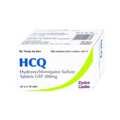 Thuốc HCQ 200mg điều trị sốt rét cấp tính, lupus ban đỏ (hộp 10 vỉ x 10 viên)