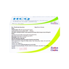 Thuốc HCQ 200mg điều trị sốt rét cấp tính, lupus ban đỏ (hộp 10 vỉ x 10 viên)