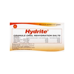 Bột pha dung dịch uống Hydrite bù nước và điện giải (hộp 30 gói x 4.1g)