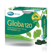 Viên uống Giloba 120 Mega hỗ trợ tăng cường tuần hoàn não (hộp 3 vỉ x 10 viên)