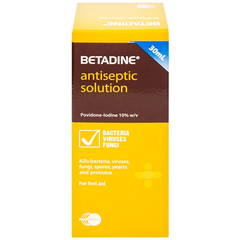 Dung dịch Betadine 10% sát khuẩn da và niêm mạc (hộp 1 chai x 30ml)