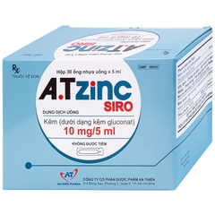 Siro A.T Zinc 10mg/5ml An Thiên phòng ngừa và điều trị thiếu kẽm (hộp 30 ống x 5ml)