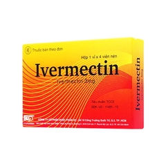 Thuốc Ivermectin 3 FT Pharma điều trị nhiễm giun (hộp 1 vỉ x 4 viên)